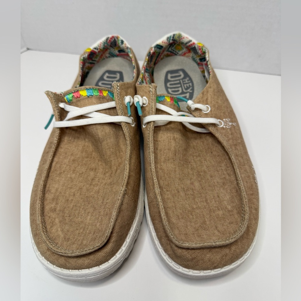 Hey Dude Wendy Boho Slip On Shoes Tan Womens 10